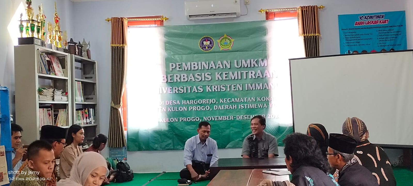 UKRIM Adakan Pelatihan UMKM Berbasis Kemitraan di Perpustakaan Swapustaka Hargorejo